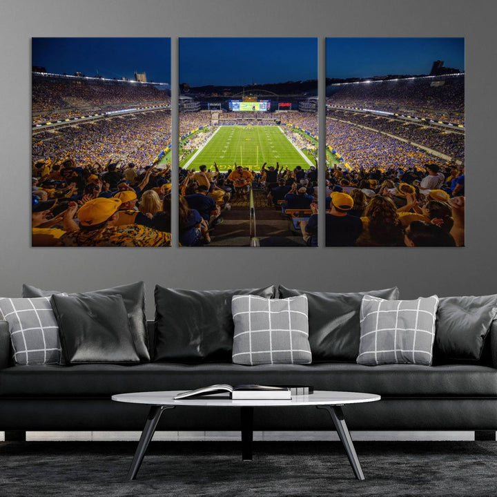 Pittsburgh Panthers Football Team Print - Pittsburgh Acrisure Stadium Wall Art Canvas Print