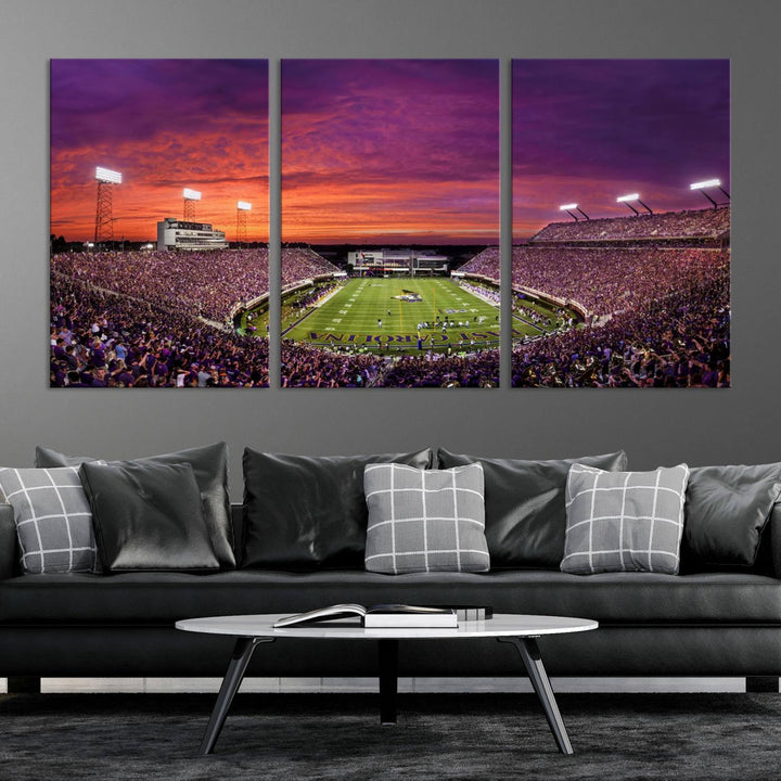 East Carolina University Pirates Football Team Print - Greenville Dowdy-Ficklen Stadium Wall Art Canvas Print