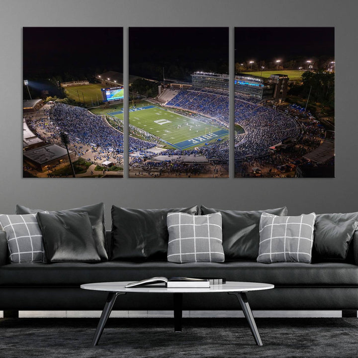 Duke University Blue Devils Football Team Print - Durham Wallace Wade Stadium Wall Art Canvas Print