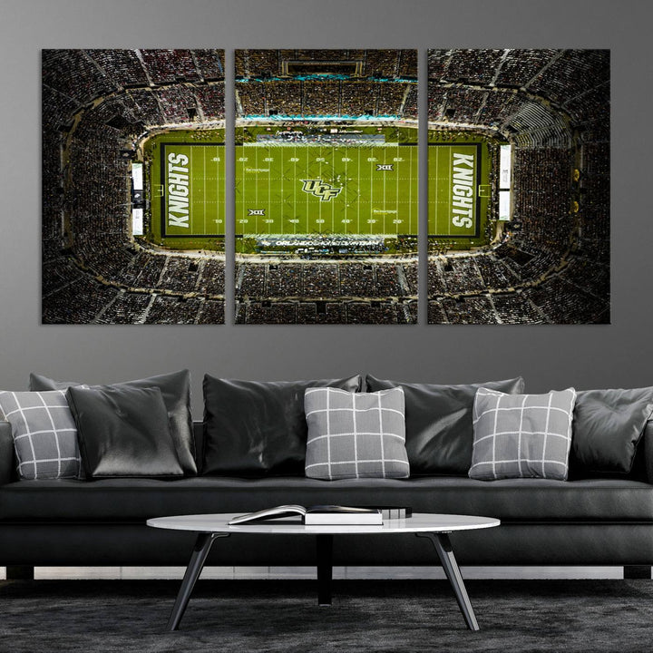 UCF Knights Football Team Print - Orlando FBC Mortgage Stadium Wall Art Canvas Print