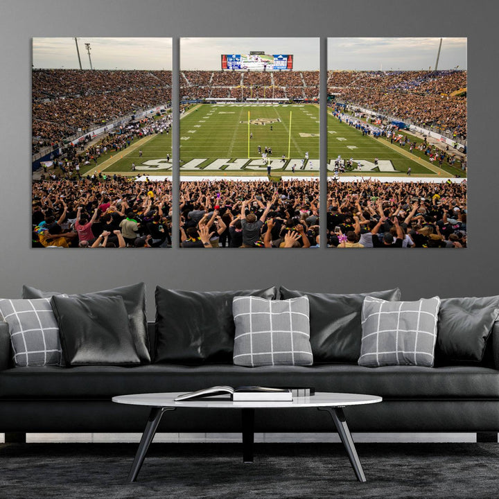 UCF Knights Football Team Print - Orlando FBC Mortgage Stadium Wall Art Canvas Print