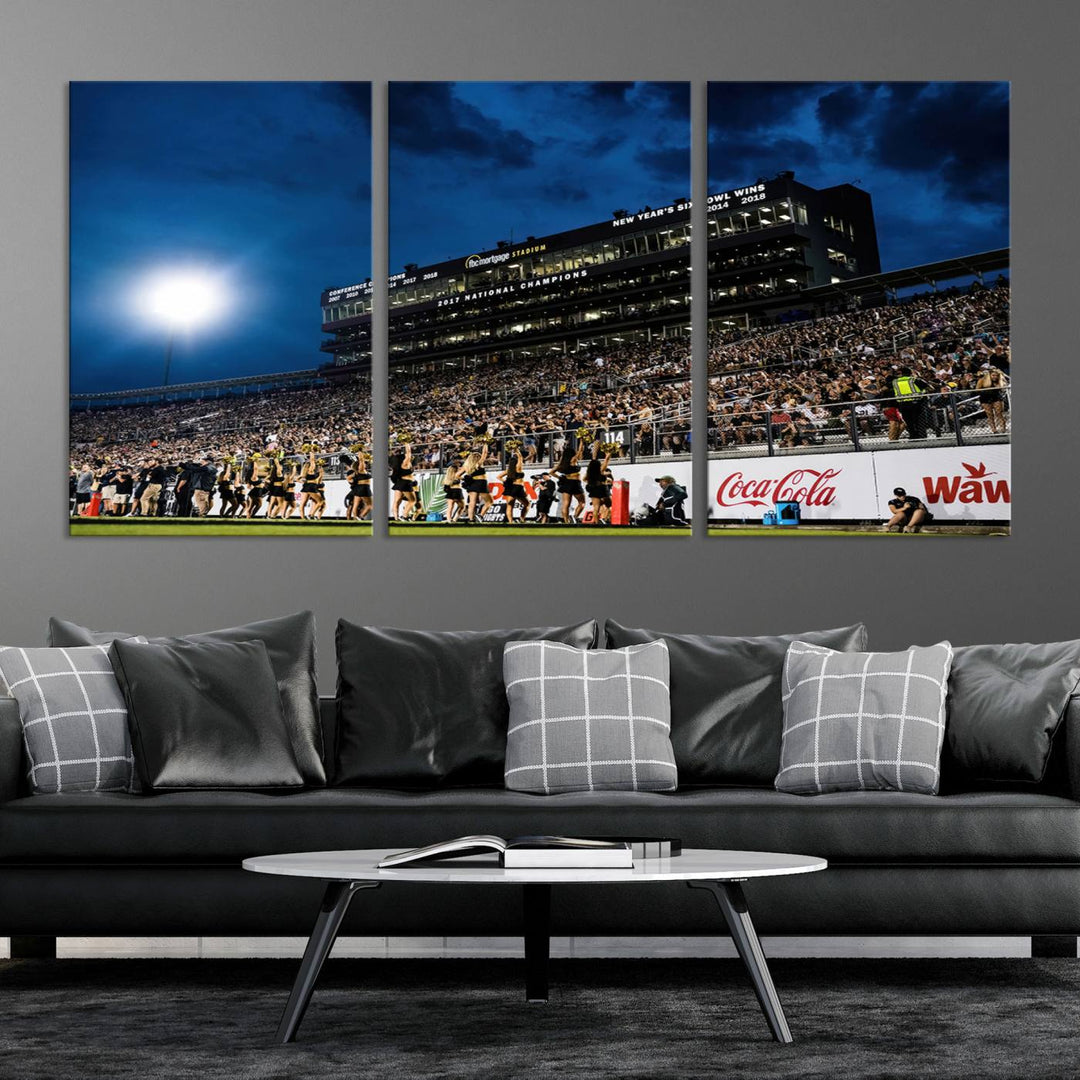 UCF Knights Football Team Print - Orlando FBC Mortgage Stadium Wall Art Canvas Print