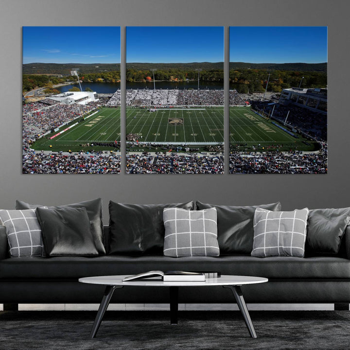 Army Black Knights Football Team Print - West Point Michie Stadium Wall Art Canvas Print