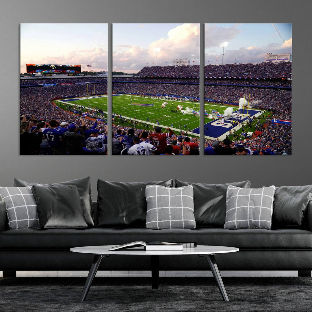 Buffalo Bills Football Team Print - Buffalo Highmark Stadium Wall Art Canvas Print