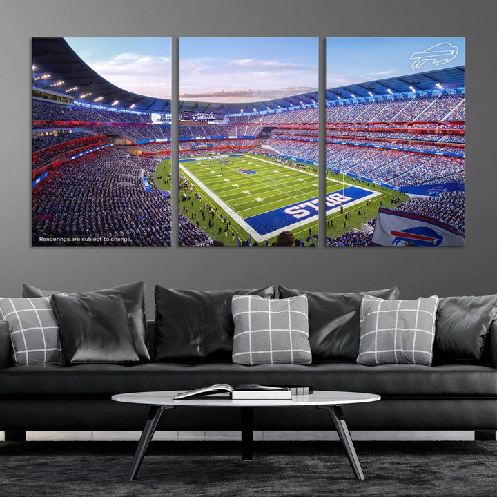 Buffalo Bills Football Team Print - Buffalo Highmark Stadium Wall Art Canvas Print