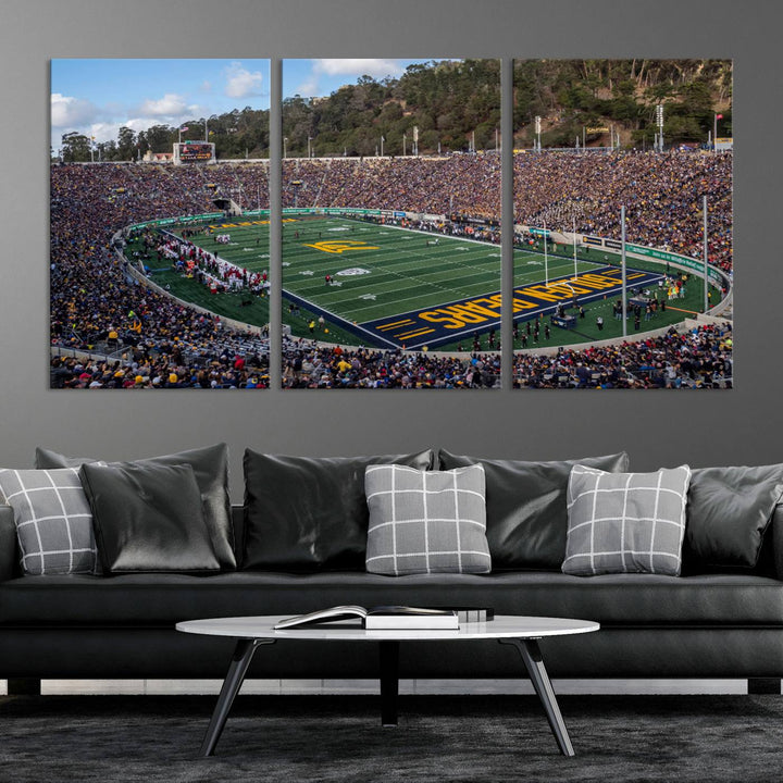 University of California Golden Bears Football Team Print - Berkeley California Memorial Stadium Wall Art Canvas Print