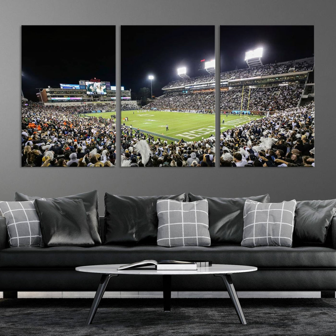 Georgia Tech Yellow Jackets Football Team Print - Atlanta Bobby Dodd Stadium Wall Art Canvas Print