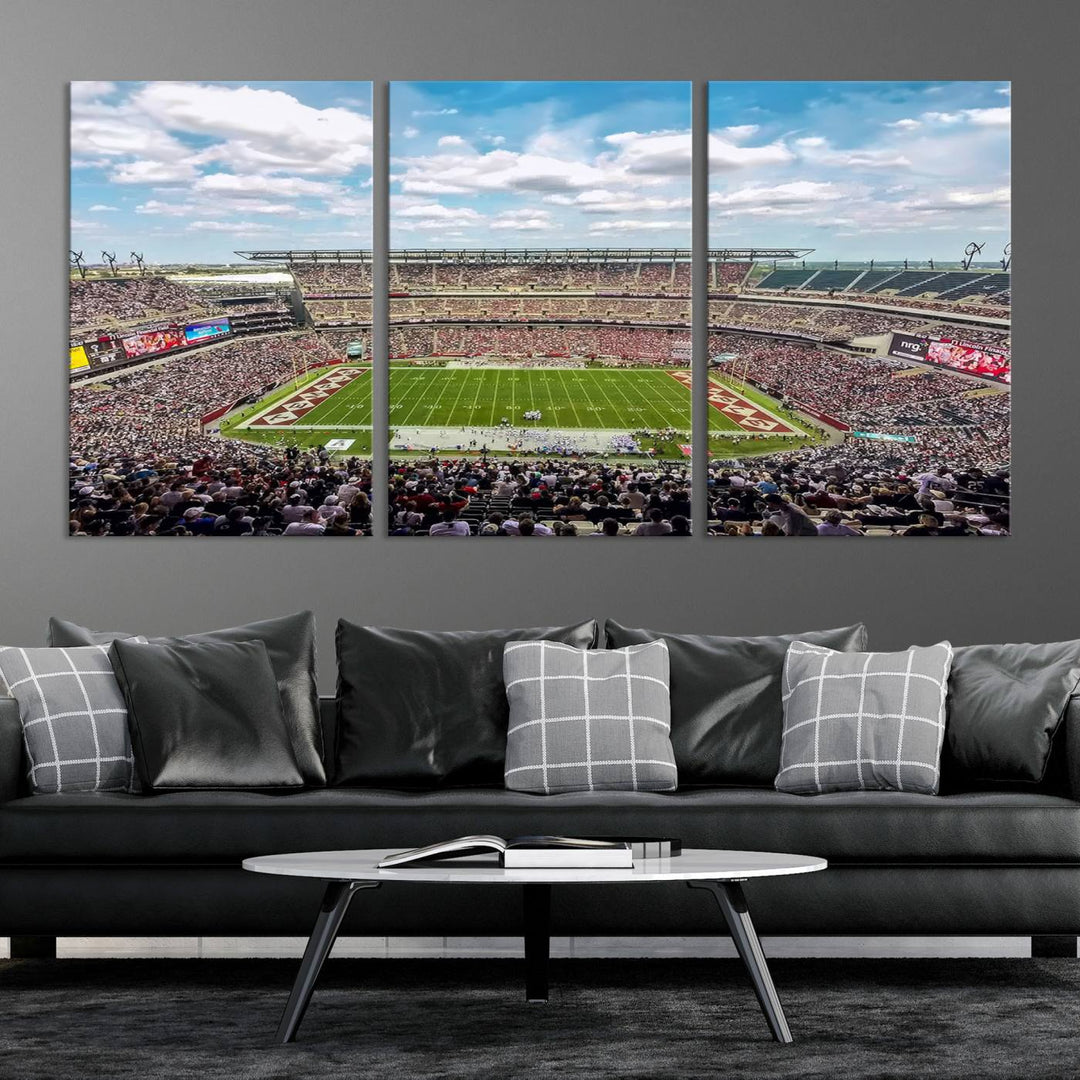 The Temple University Owls Athletics Team Print - Philadelphia Lincoln Financial Field Stadium Wall Art Canvas Print