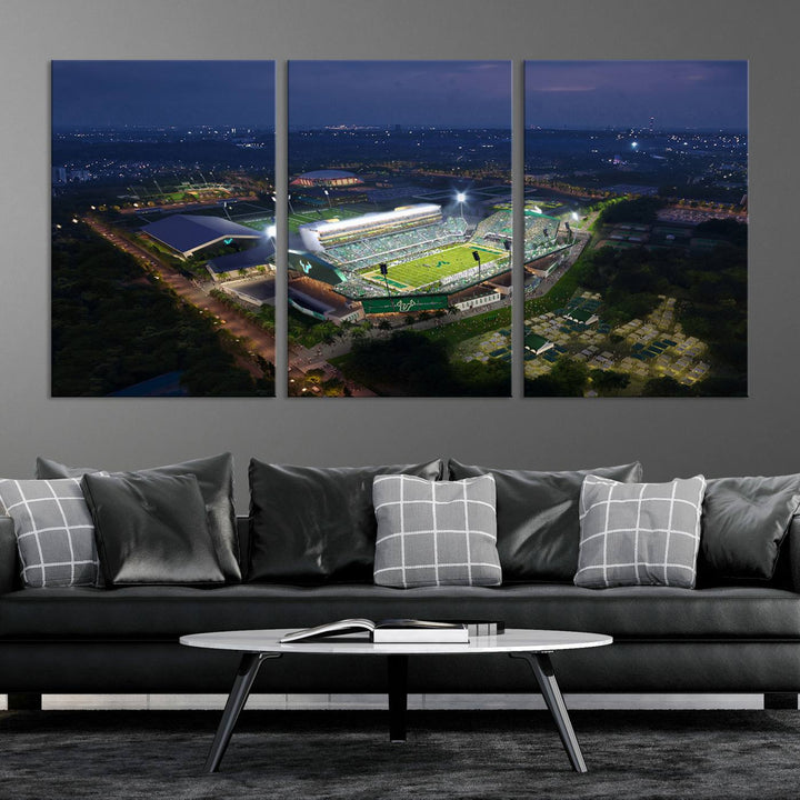 The University of South Florida Bulls Football Team Print - Tampa USF Football Stadium Wall Art Canvas Print