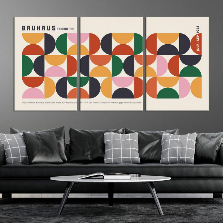 Bauhaus Exhibition 1923 Poster | Geometric Abstract Wall Art | Ready to Hang | Retro Art Print for Modern and Mid-Century Home Decor