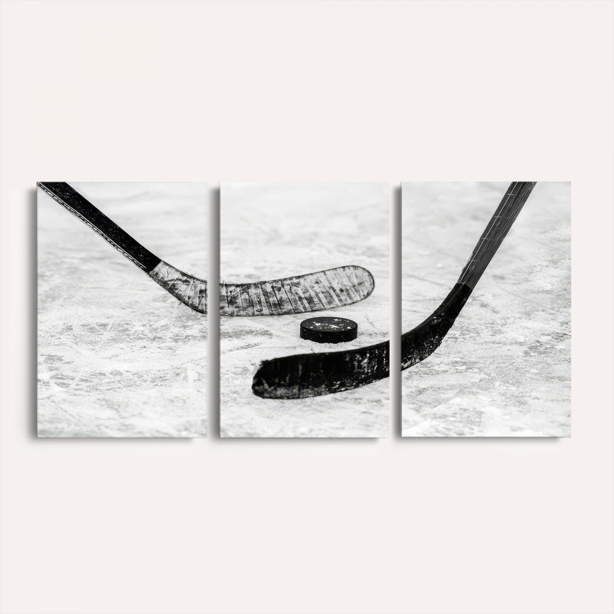 82900-MGV-CV-36X24 - Winter Ice Hockey Sport Canvas Wall Art Print, Hockey Wall Decor