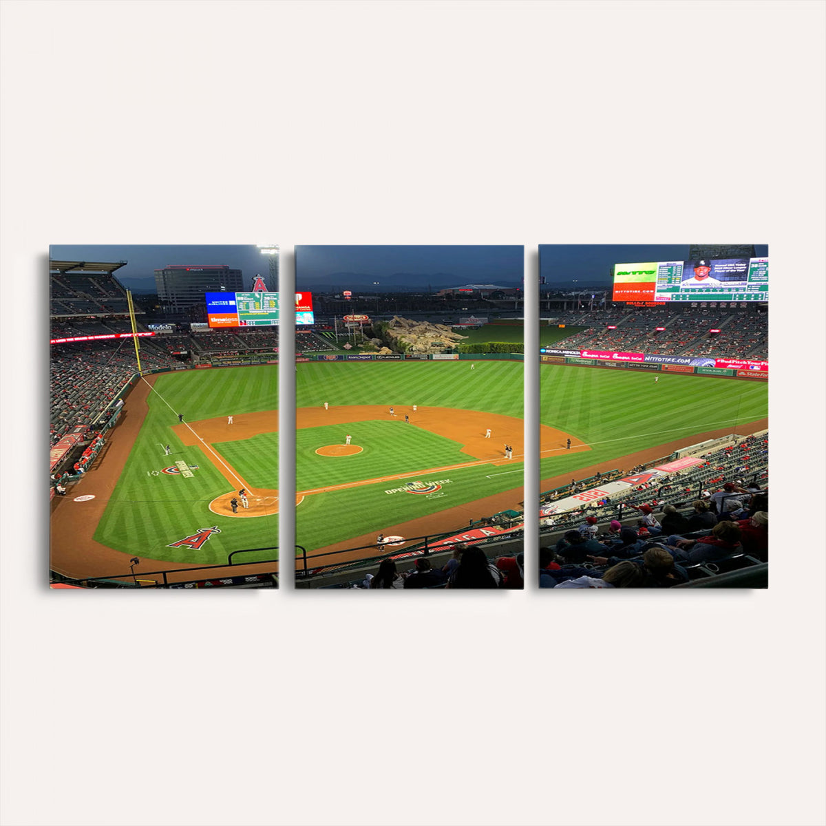 93707-MGV-CV-36X24 - Angel Stadium Aerial Canvas Print | Los Angeles Angels Baseball