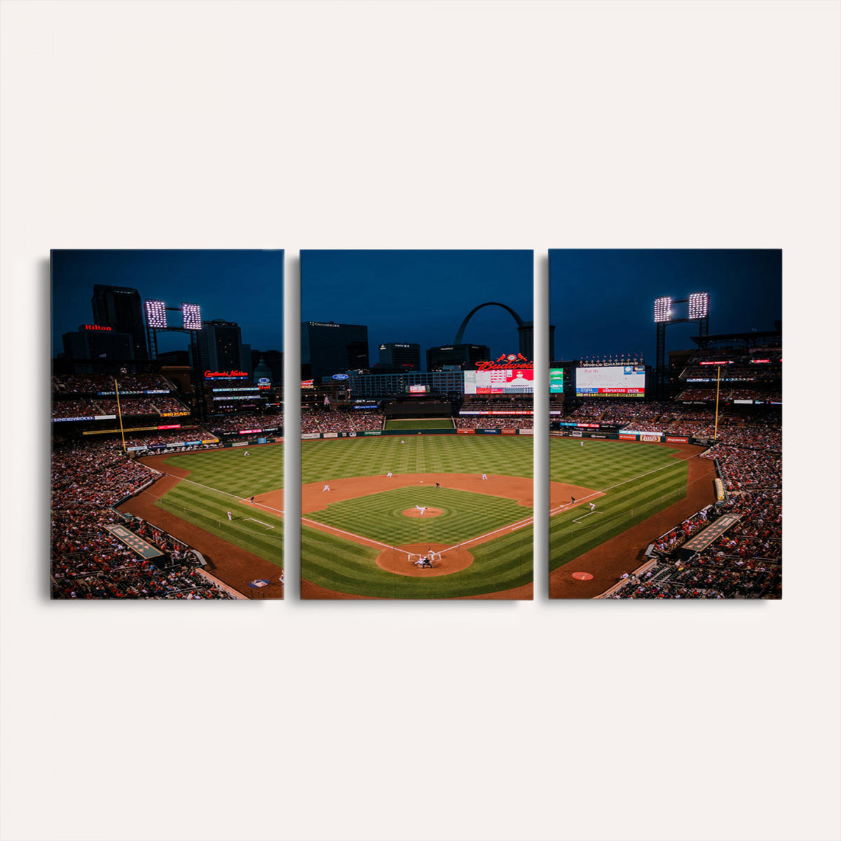 38612-MGV-CV-36X24 - St. Louis Cardinals Baseball Team Print - Busch Stadium Wall Art
