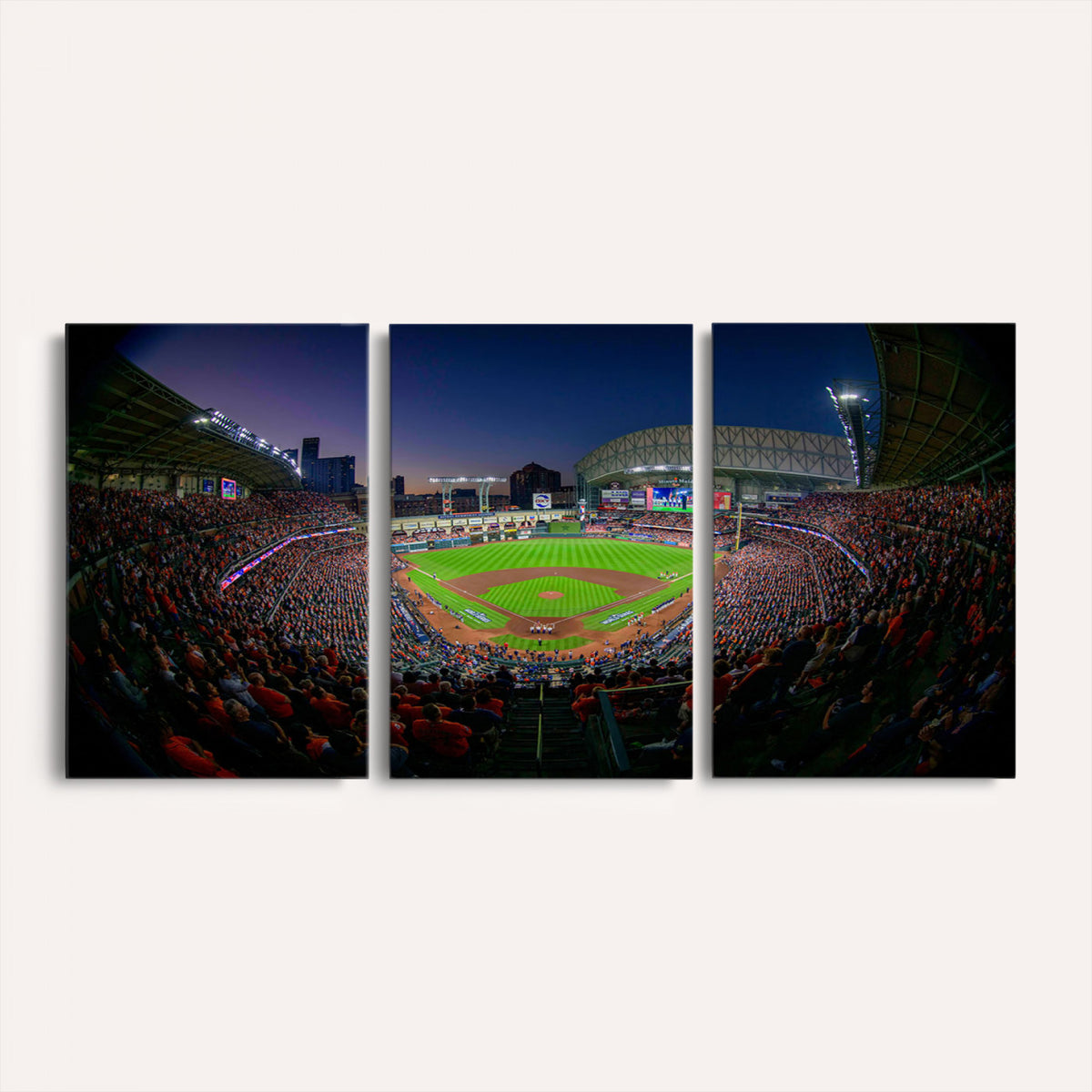 44322-MGV-CV-36X24 - Houston Astros Baseball Print Canvas, Houston Minute Maid Park Stadium Wall Art