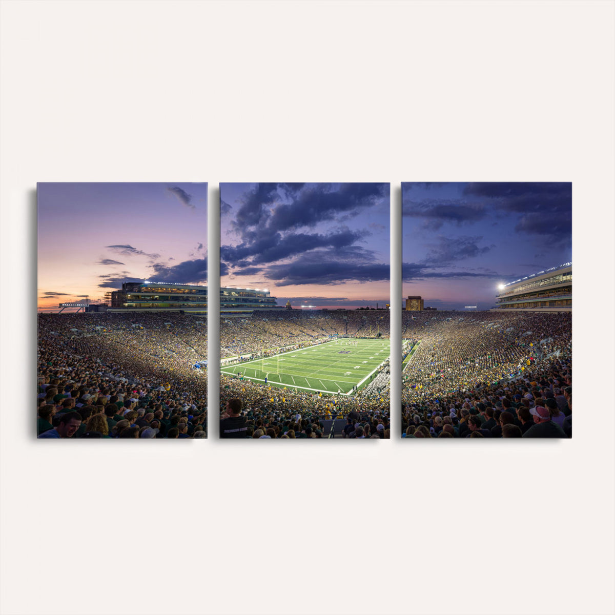 50825-MGV-CV-36X24 - Notre Dame Fighting Irish Football Team Print, Notre Dame Stadium Wall Art Canvas Print