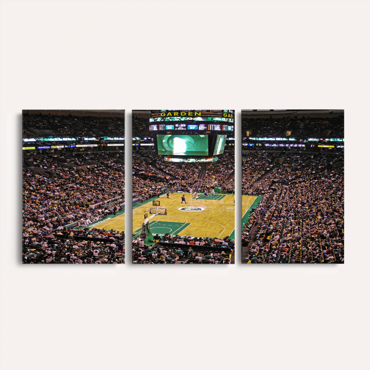 21705-MGV-CV-36X24 - TD Garden Basketball Canvas Wall Art | Boston Celtics Live Action