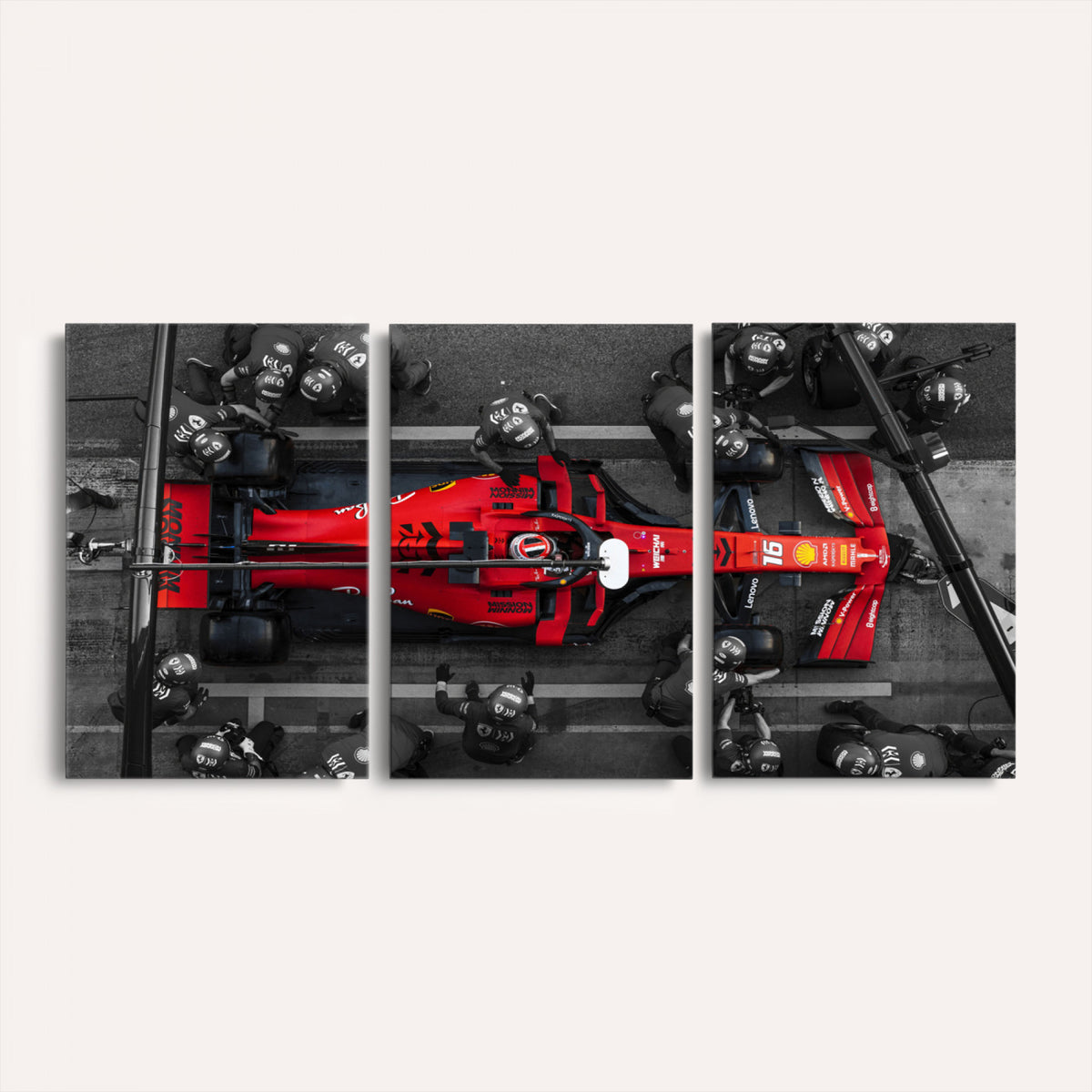 99356-MGV-CV-36X24 - Ferrari Pit Stop Canvas Wall Art | Precision and Speed