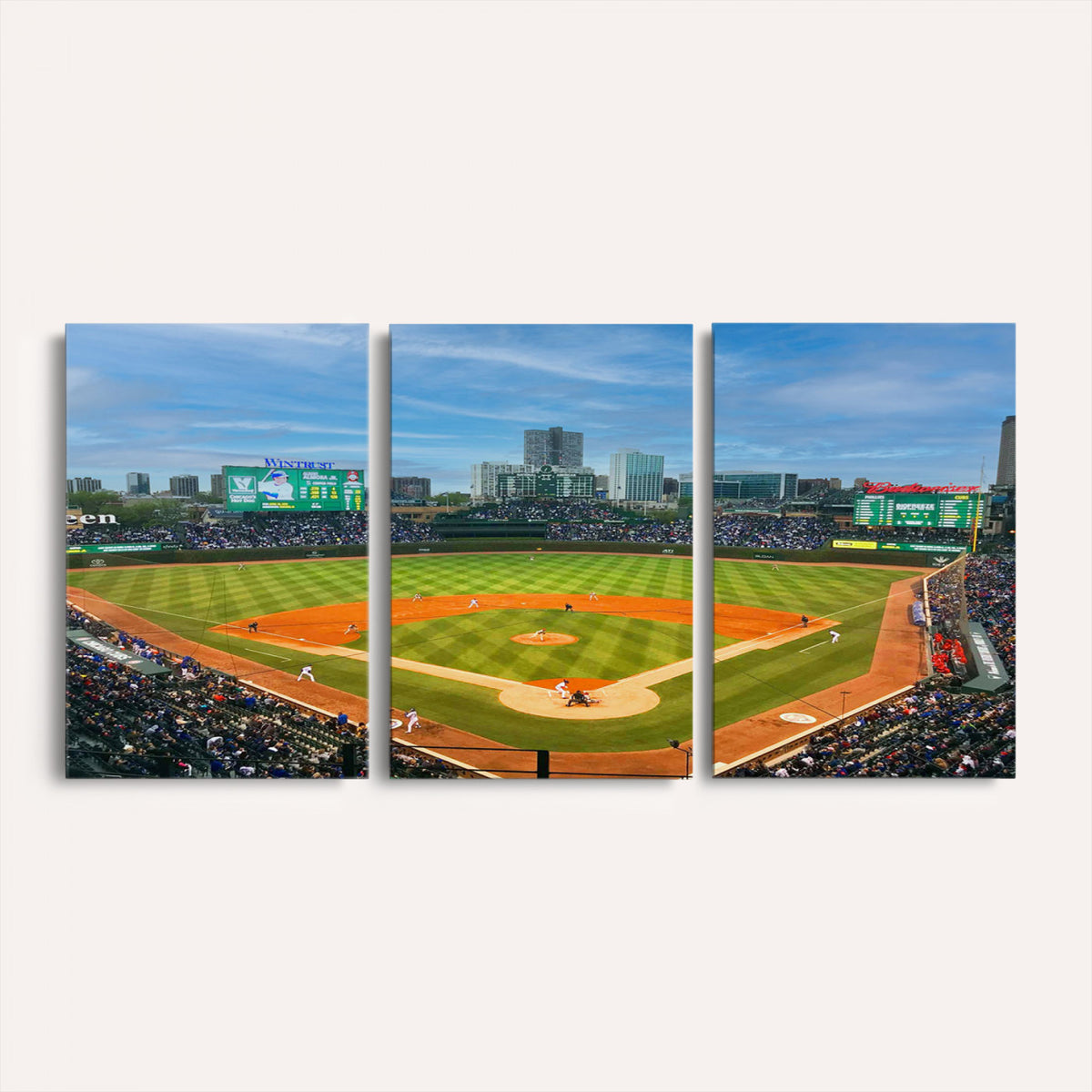 86839-MGV-CV-36X24 - Wrigley Field Chicago Cubs Panoramic Canvas Print