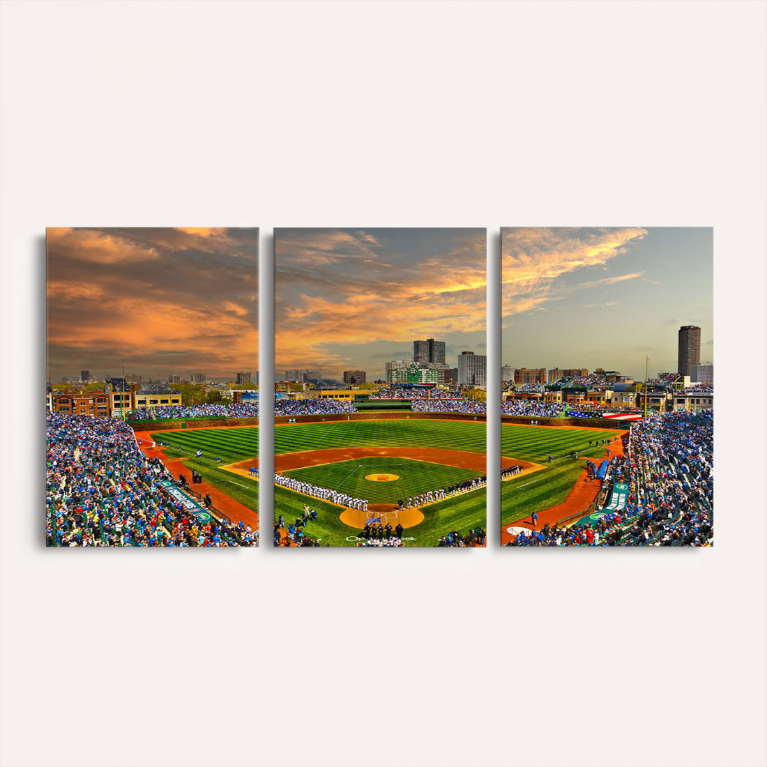 Chicago Wrigley Field Wall Art Canvas Print