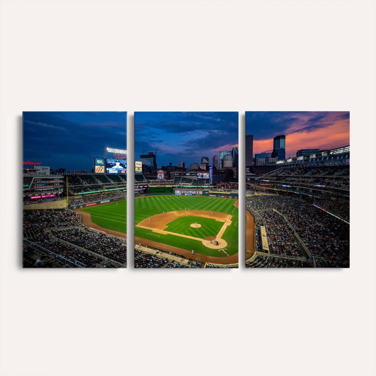 68222753-MGV-CV-36X24 - Target Field Wall Art Canvas Print, Baseball Stadium Scene