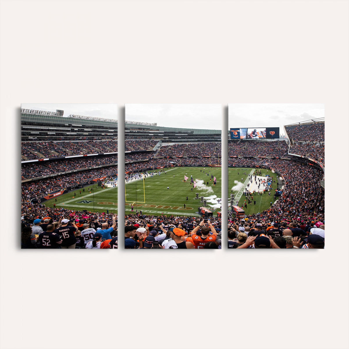 18347149-MGV-CV-36X24 - Chicago Bears Soldier Field Wall Art Canvas Print – Framed Football Stadium Artwork Team Spirit for home, office