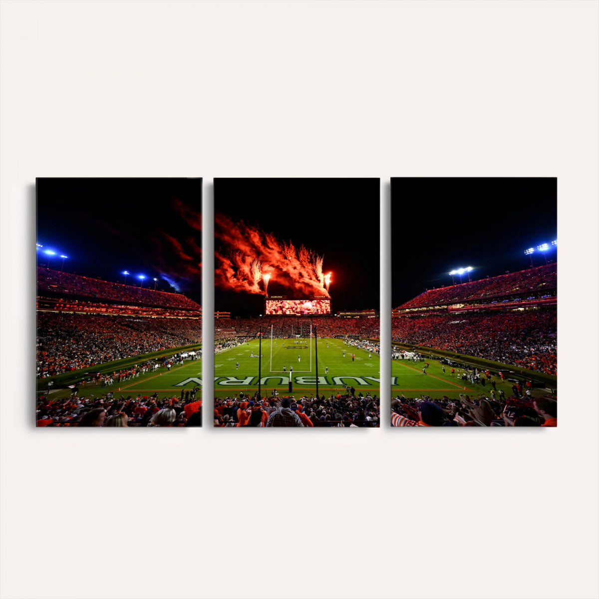 59046876-MGV-CV-36X24 - Jordan-Hare Football Stadium Wall Art Canvas Print, Football Stadium Aerial View