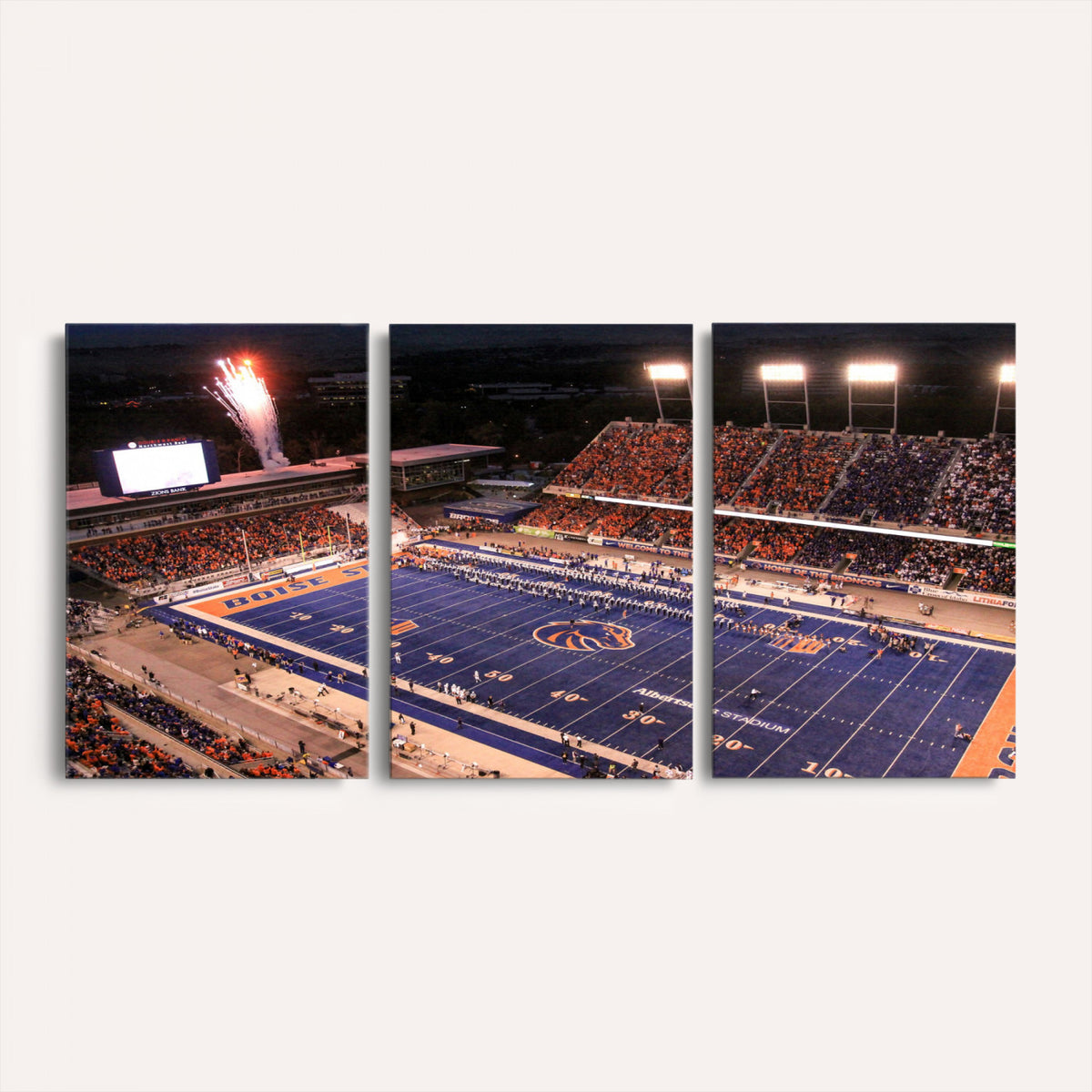 BS1001S-MGV-CV-36X24 - Boise State Broncos Albertsons Stadium Wall Art Canvas Print