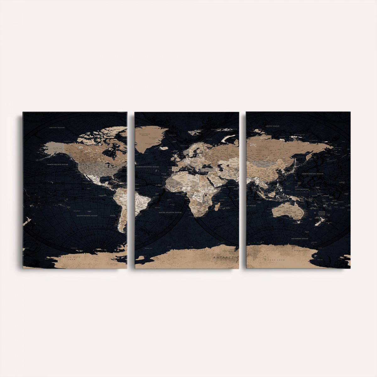 25812727-MGV-CV-36X24 - Grunge Wall Art World Map Canvas Print