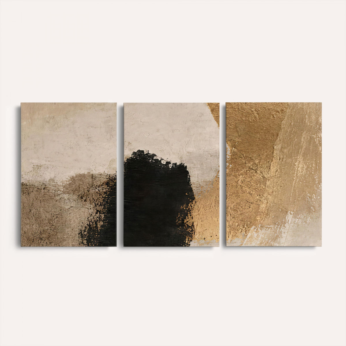 36003778-MGV-CV-48X32-3P - Mid Century Modern Geometric Canvas Wall Art, Abstract Triptych Print