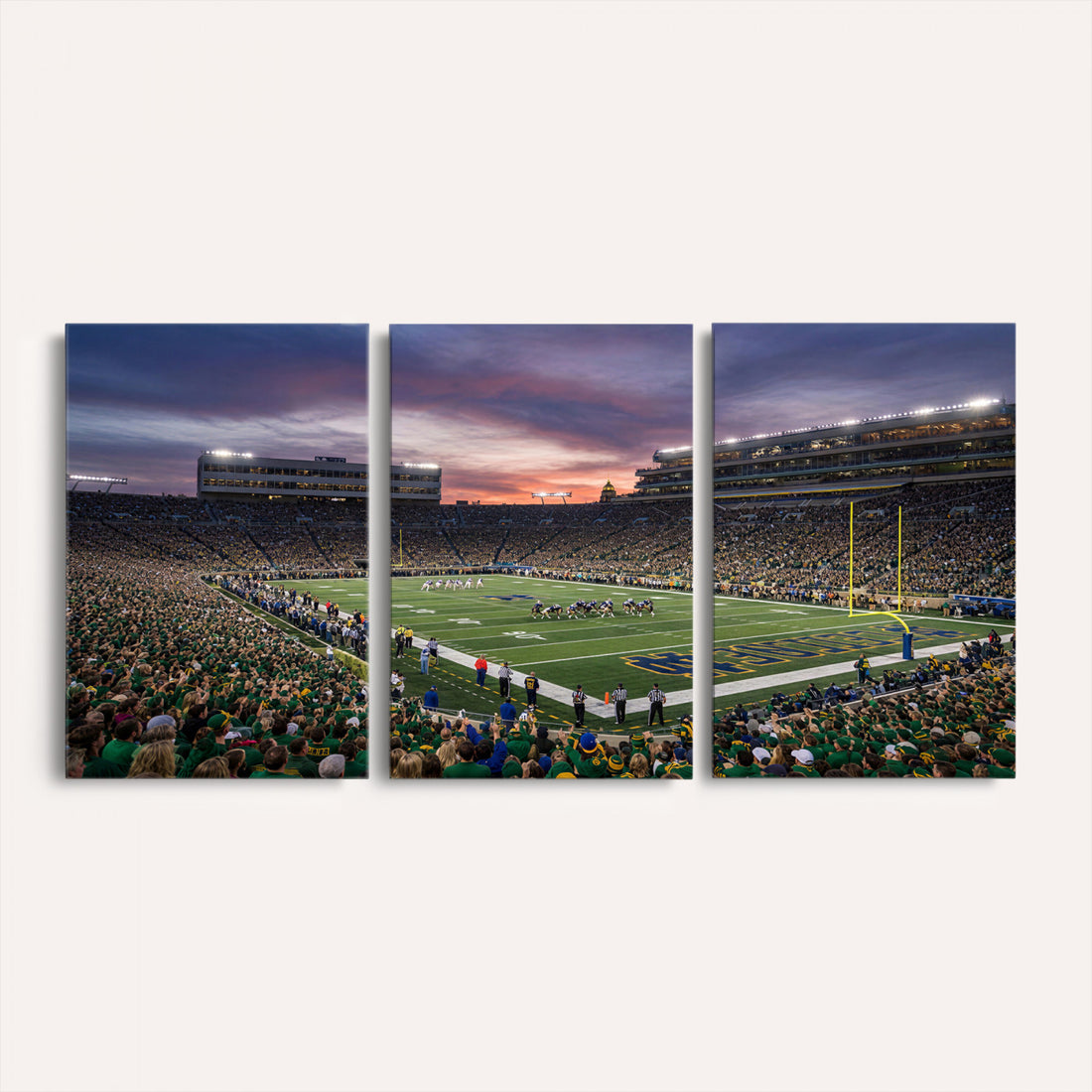 Notre Dame Stadium Wall Art Canvas Print, Notre Dame Fighting Irish Stadium Decor