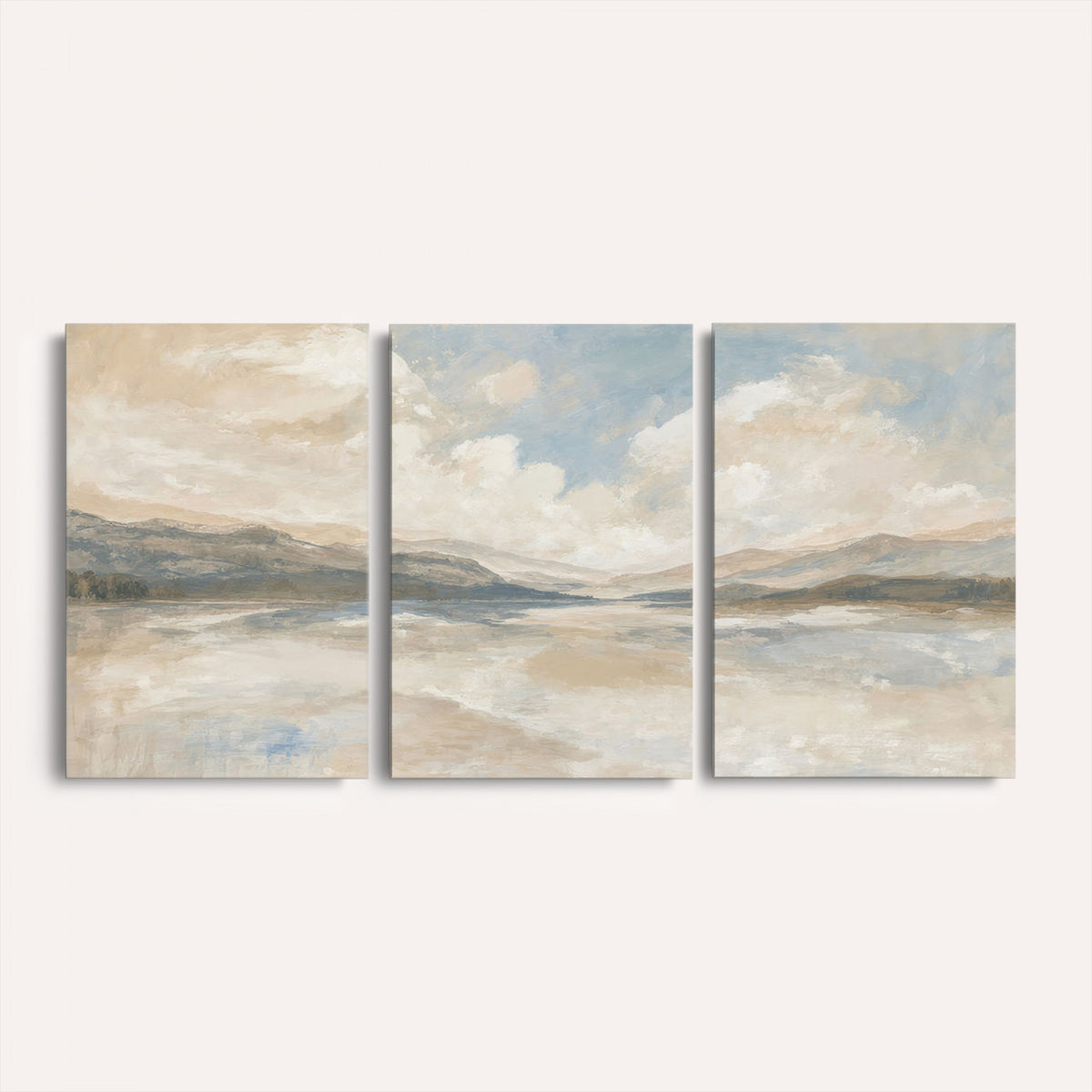 12998065-MGV-CV-36X24 - Serene Mountain and Lake Landscape Canvas Wall Art