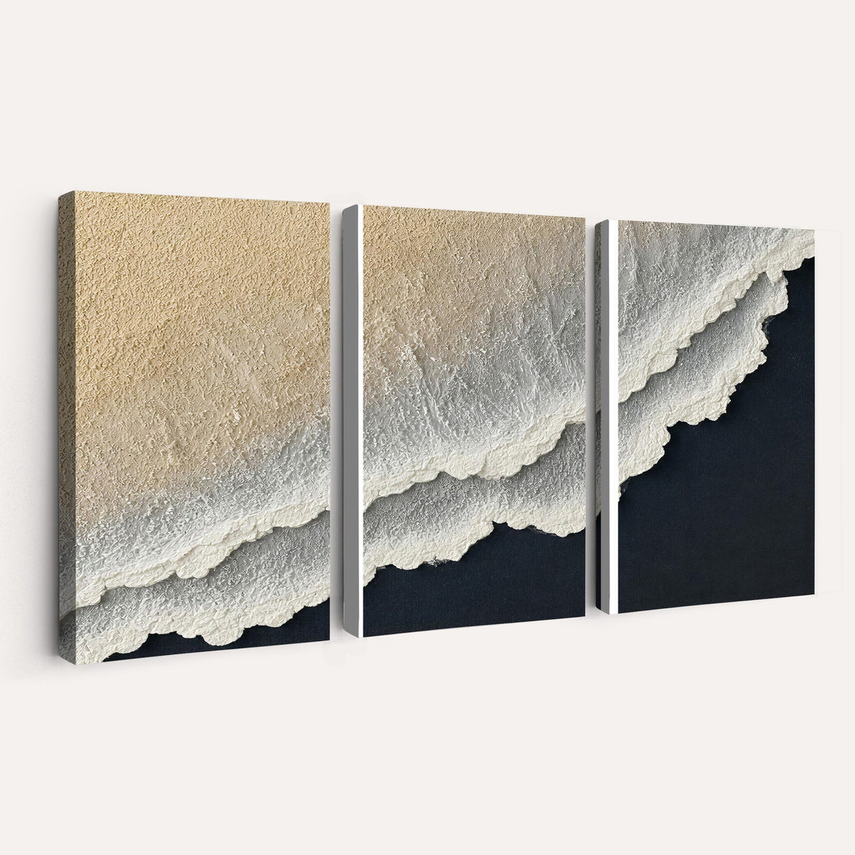 32969959-MGV-CV-24X16 - Abstract Ocean Wave Canvas Wall Art, Coastal Beach Wall Decor for Living Room