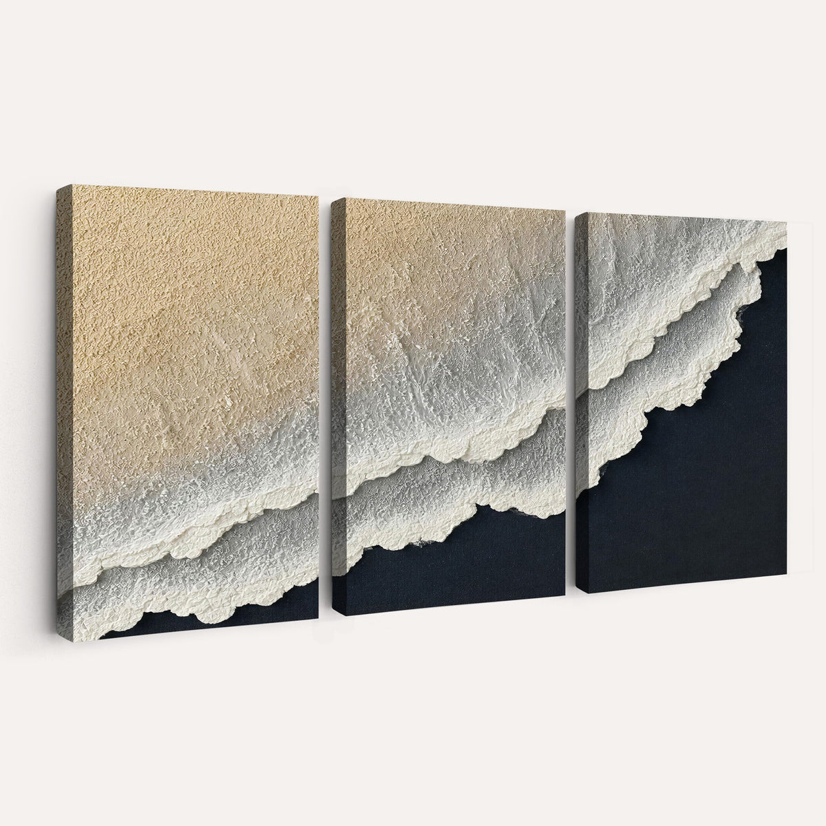 32969959-MGV-CV-24X16 - Abstract Ocean Wave Canvas Wall Art, Coastal Beach Wall Decor for Living Room