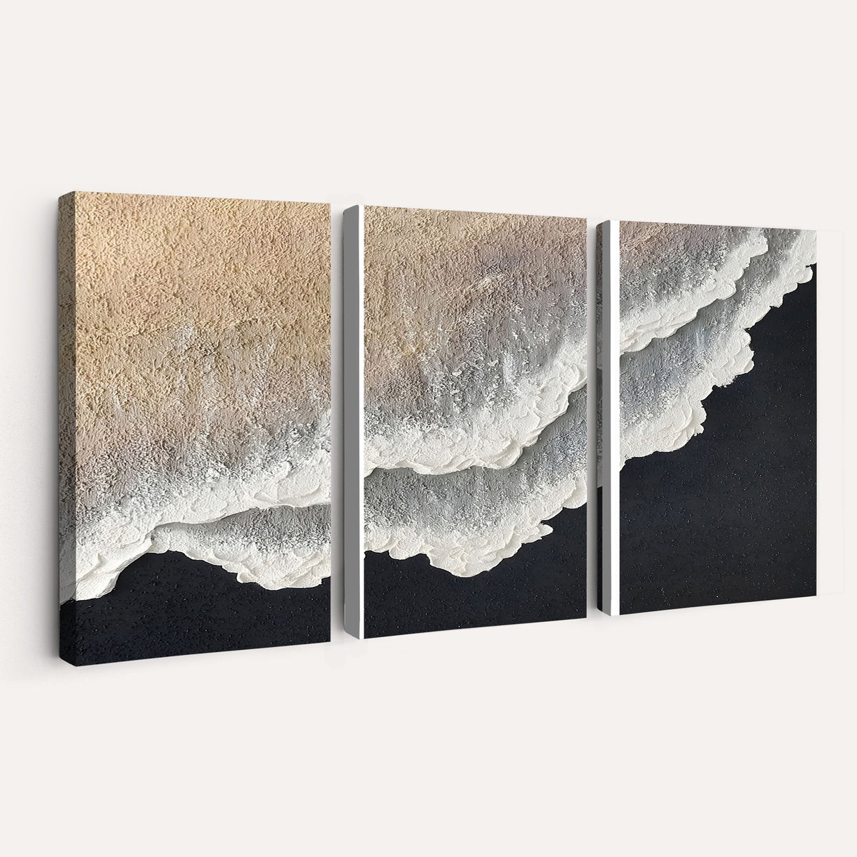 42307004-MGV-CV-24X16 - Ocean Wave and Sand Coastal Wall Art, Modern Beach Decor for Living Room