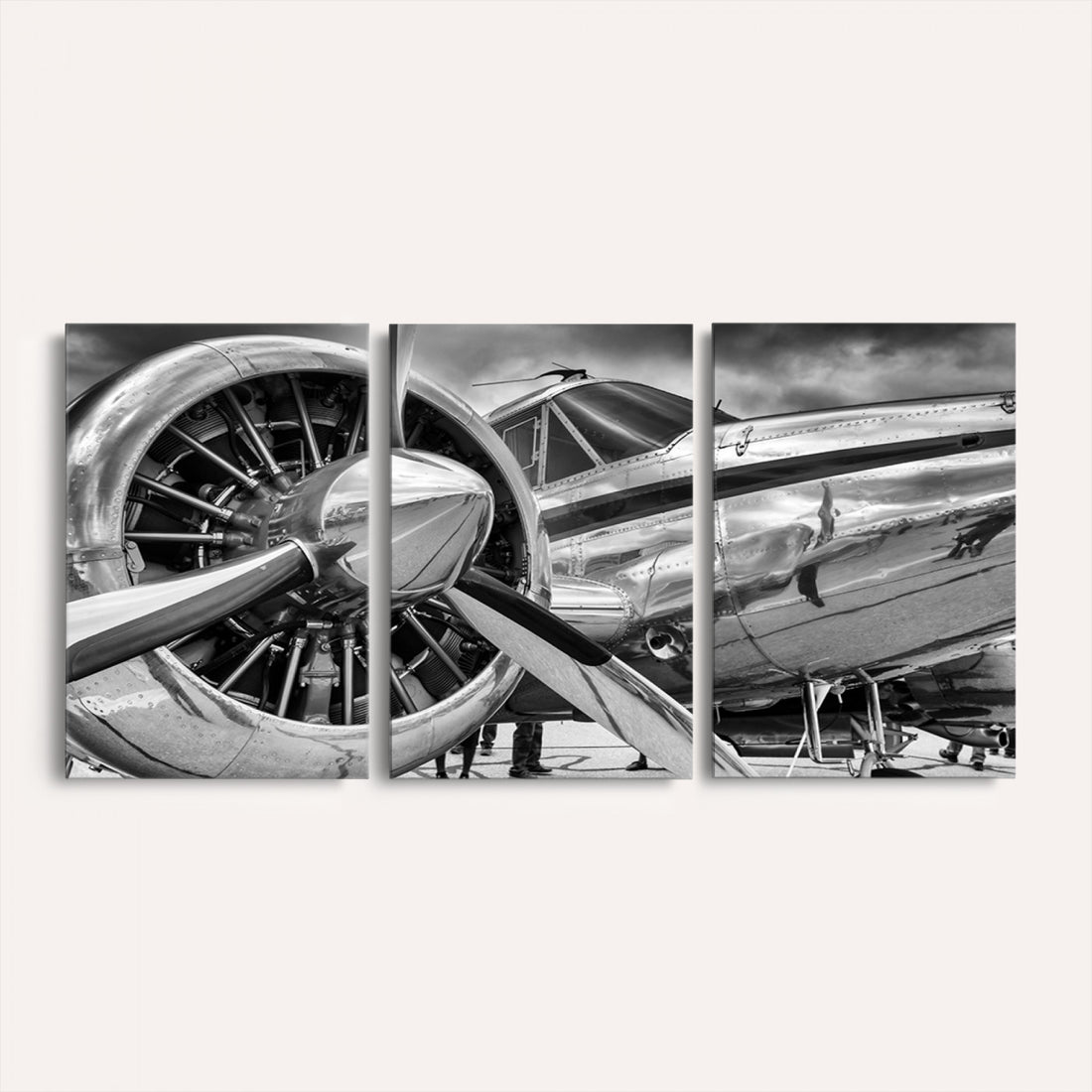 Vintage Antique Airplane Wall Art Canvas Print