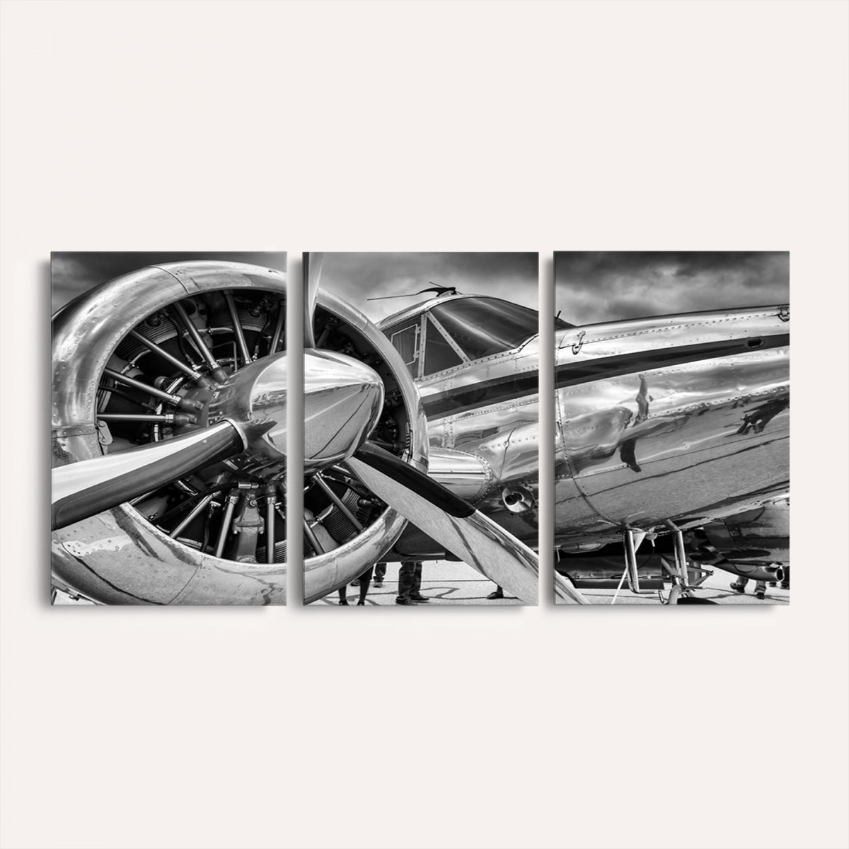 40672-MGV-CV-36X24 - Vintage Antique Airplane Wall Art Canvas Print