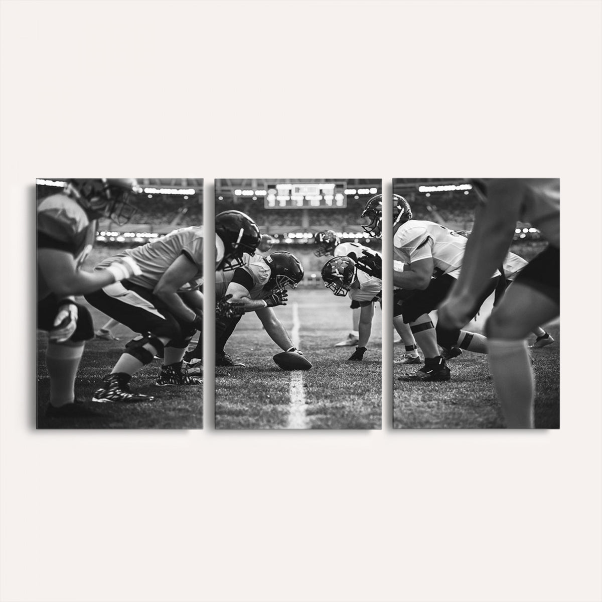 13273-MGV-CV-36X24 - American Football Wall Art Canvas Print Framed Stadium Sport