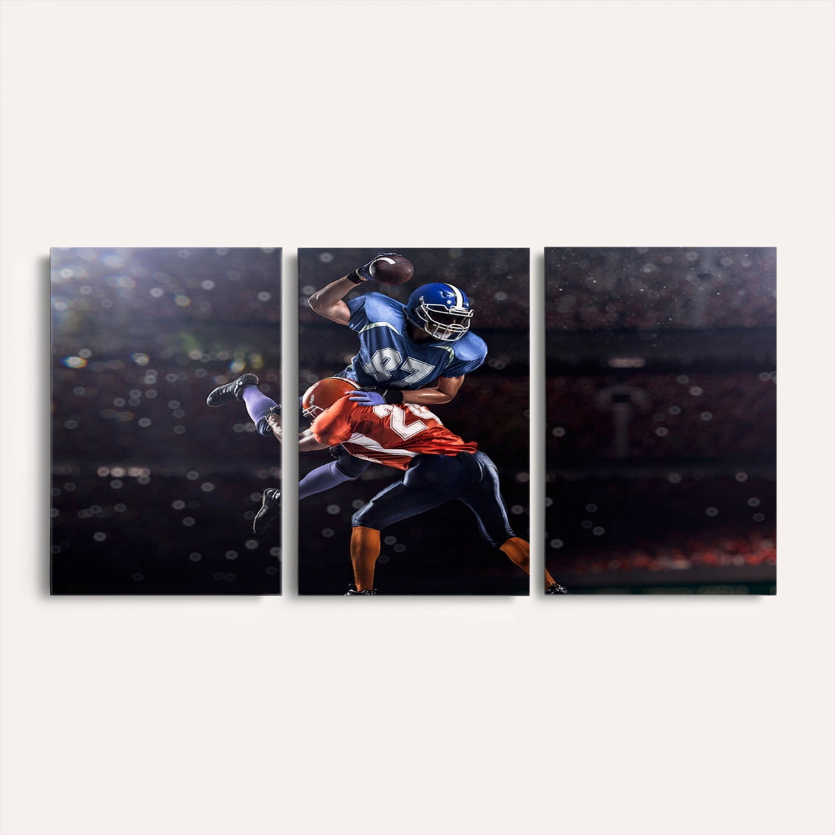 76491-MGV-CV-36X24 - American Football Wall Art Canvas Print, Stadium Sport Wall Art Print