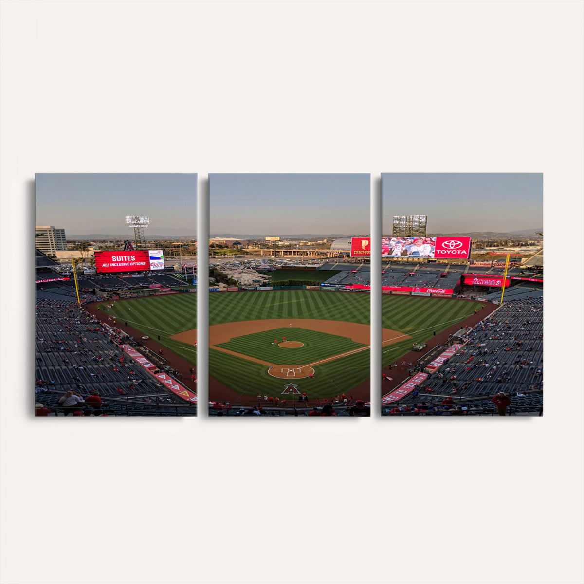 45864-MGV-CV-36X24 - Los Angeles Angels Baseball Canvas Print, Anaheim Angel Stadium Wall Art