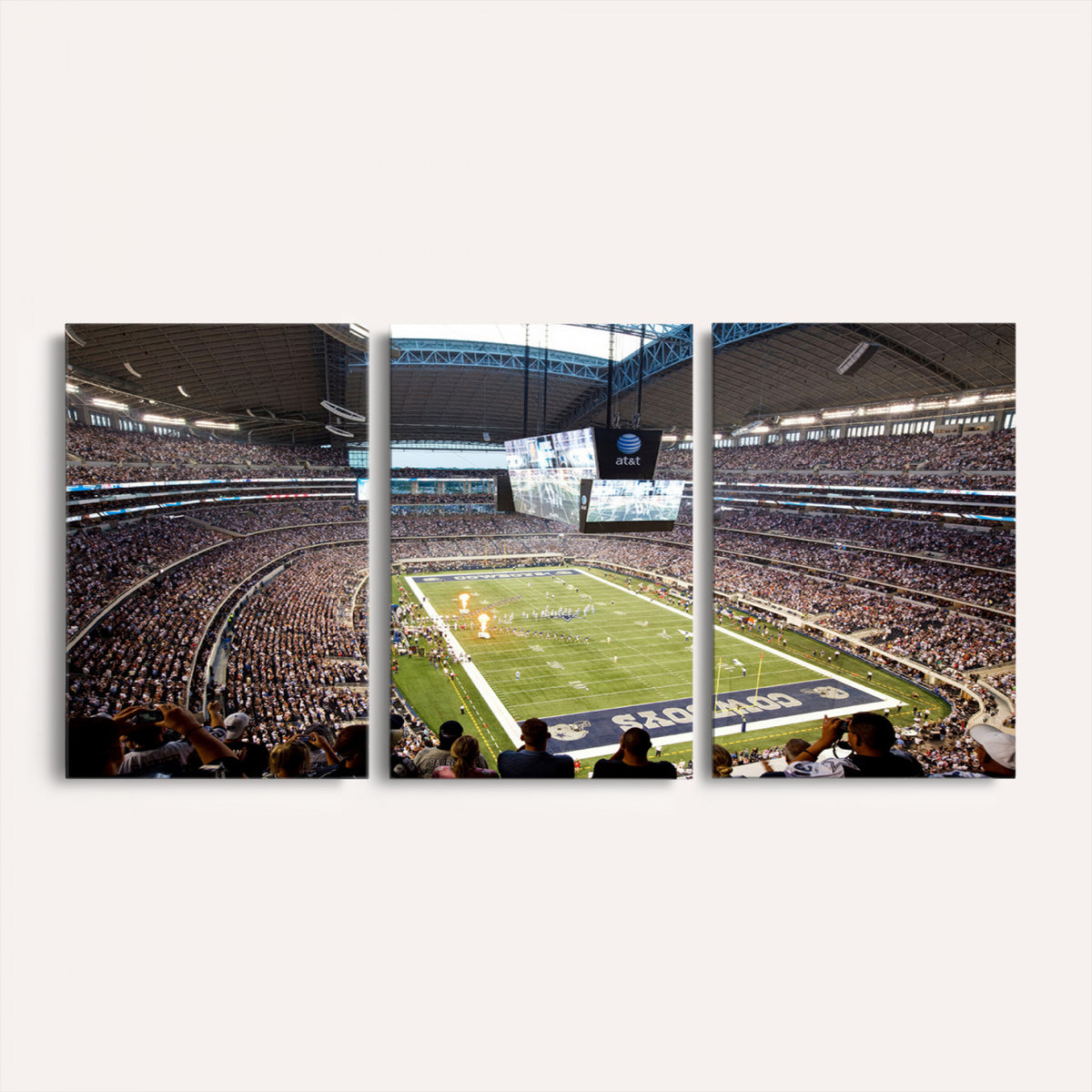 82096-MGV-CV-36X24 - Dallas Cowboys Football Team Print - Arlington AT&T Stadium Wall Art Canvas Print