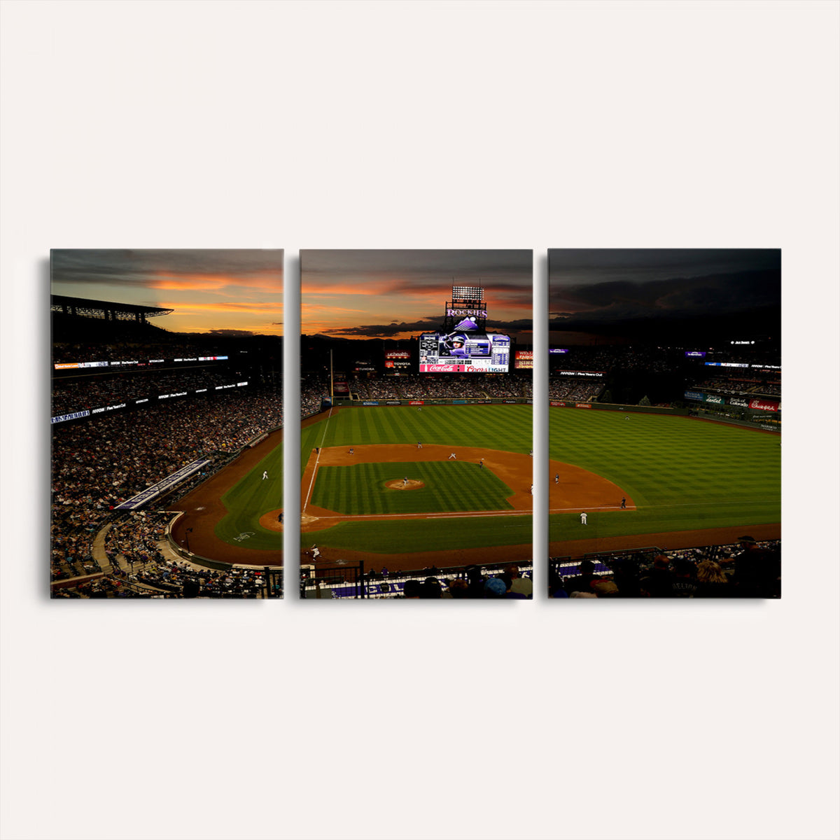 57060-MGV-CV-36X24 - Colorado Rockies Coors Field Wall Art Canvas Print - MLB Baseball Stadium