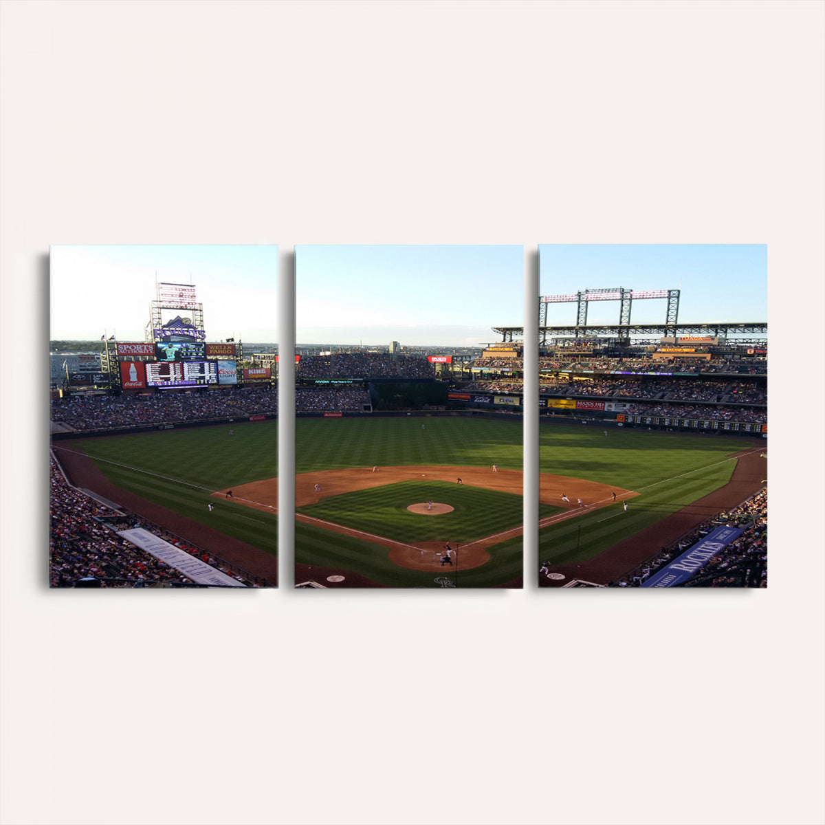 21638-MGV-CV-36X24 - Colorado Rockies Coors Field Wall Art Canvas Print, MLB Baseball Stadium
