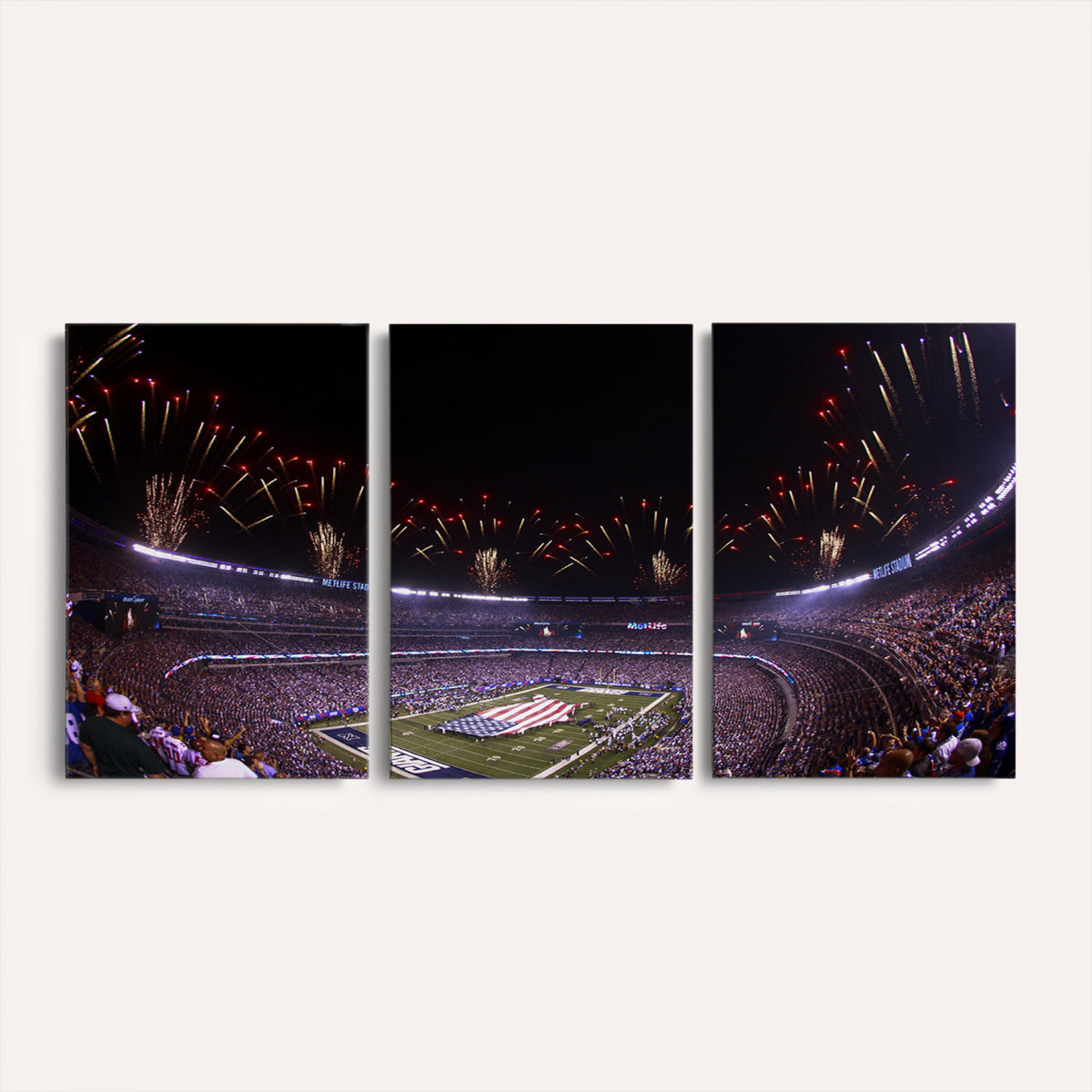 56360-MGV-CV-36X24 - New York Giants Football Team Print, East Rutherford MetLife Stadium Wall Art
