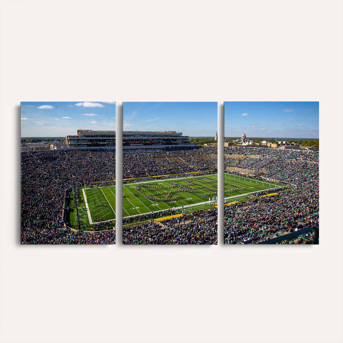 50114-MGV-CV-36X24 - Notre Dame Fighting Irish Football Team Print, Notre Dame Stadium Wall Art