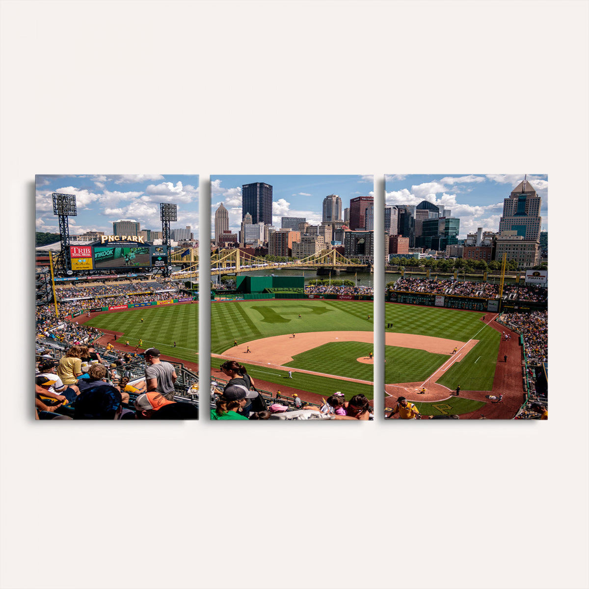 66872-MGV-CV-36X24 - Pittsburgh Pirates Baseball Team Print, PNC Park Stadium