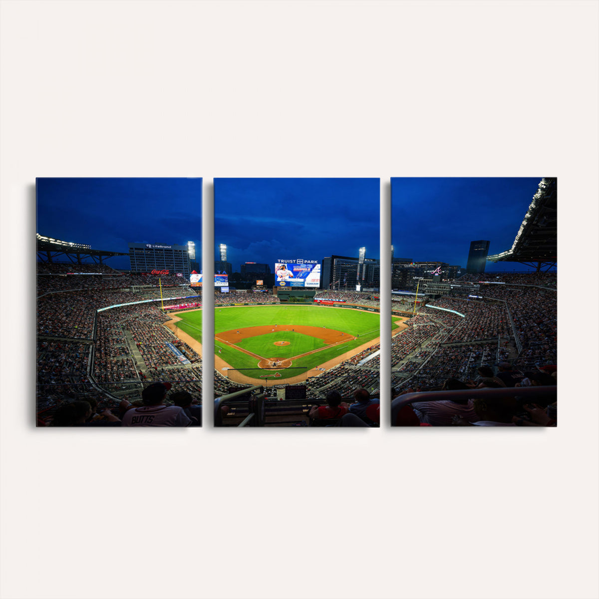 88590-MGV-CV-36X24 - Truist Park Night Game Canvas Art, Atlanta Braves Stadium