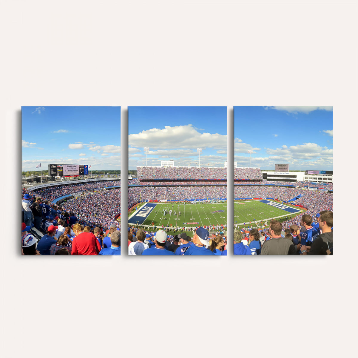 35302-MGV-CV-36X24 - Buffalo Bills NFL Football Team Print, Game Day at Buffalo Highmark Stadium