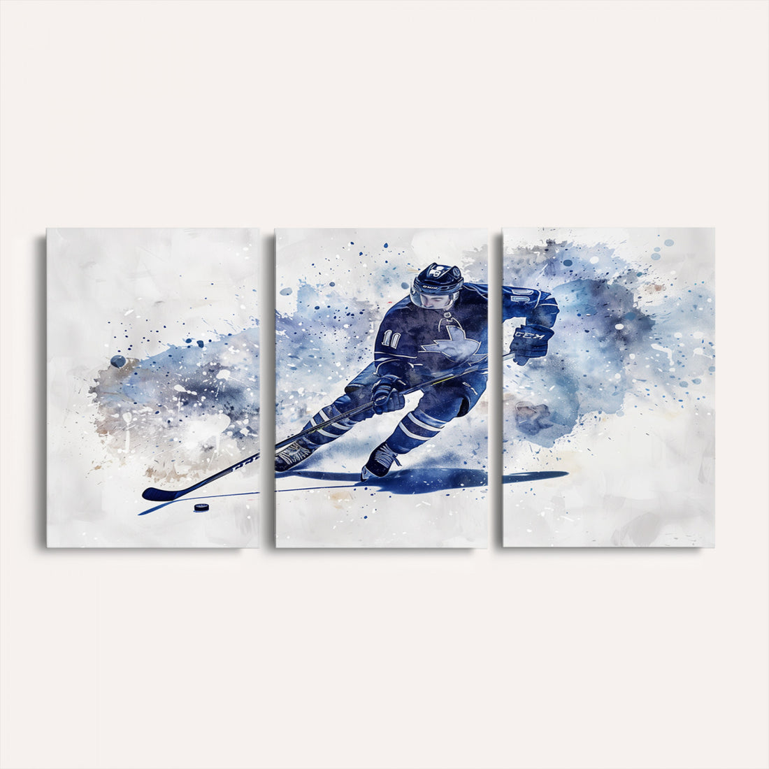 Hockey Player Wall Art Canvas Print