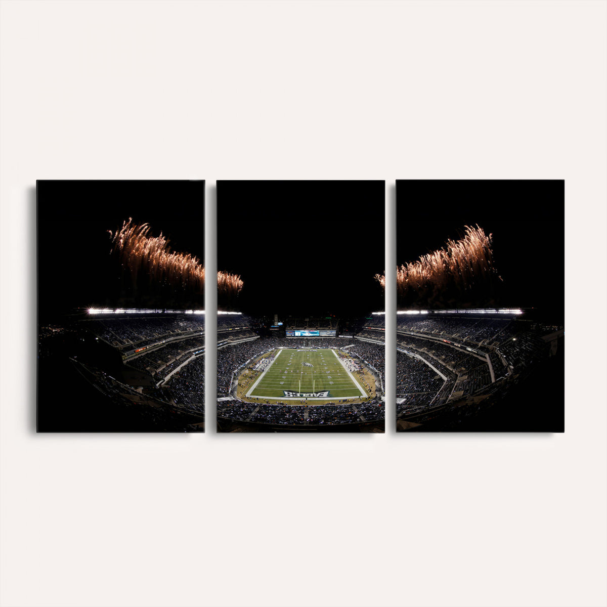 89680-MGV-CV-36X24 - Eagles Field Stadium Wall Art, Philadelphia Eagles Football, Framed and Ready to Hang