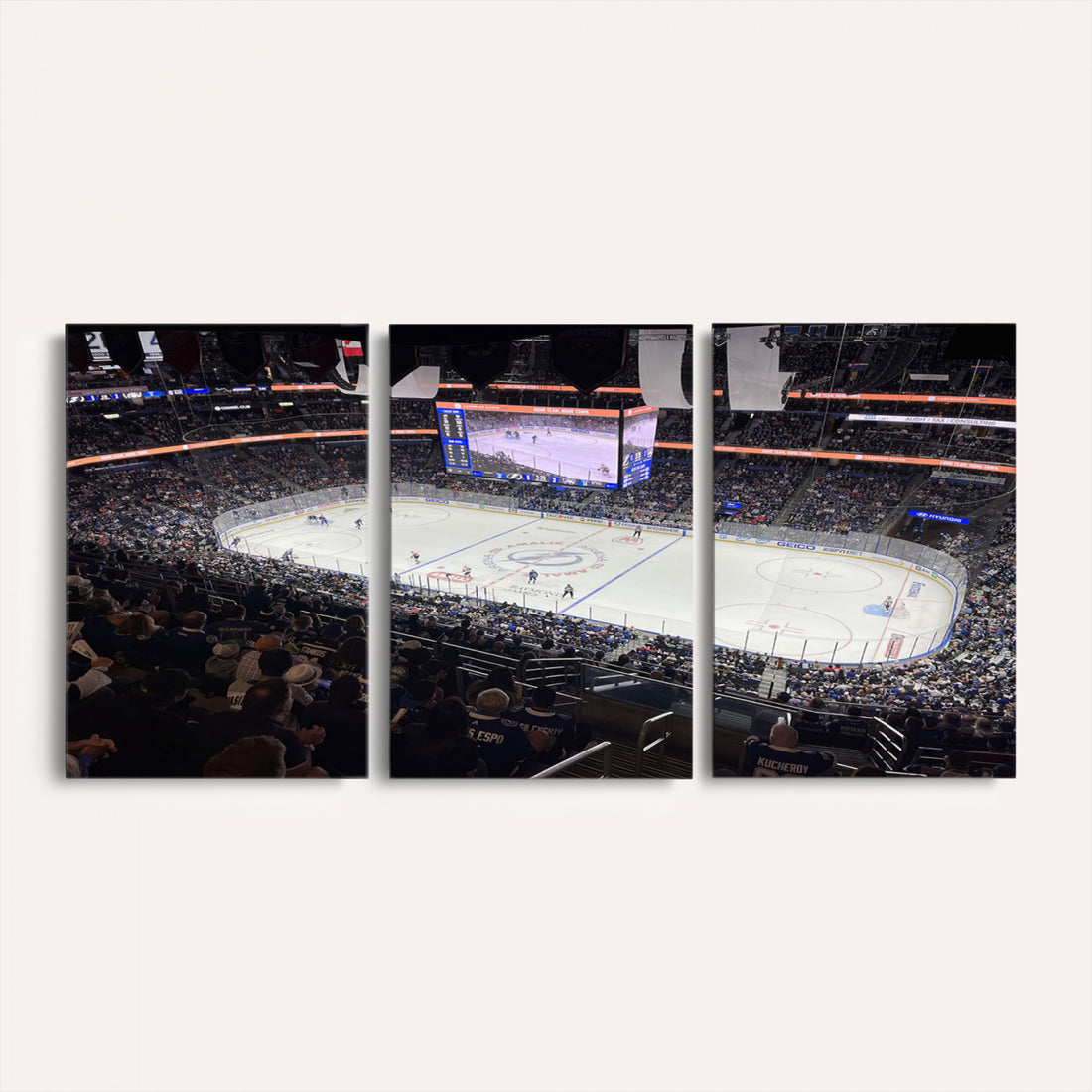 Amalie Arena Florida Wall Art Canvas Print, NHL Hockey, Framed and Ready to Hang